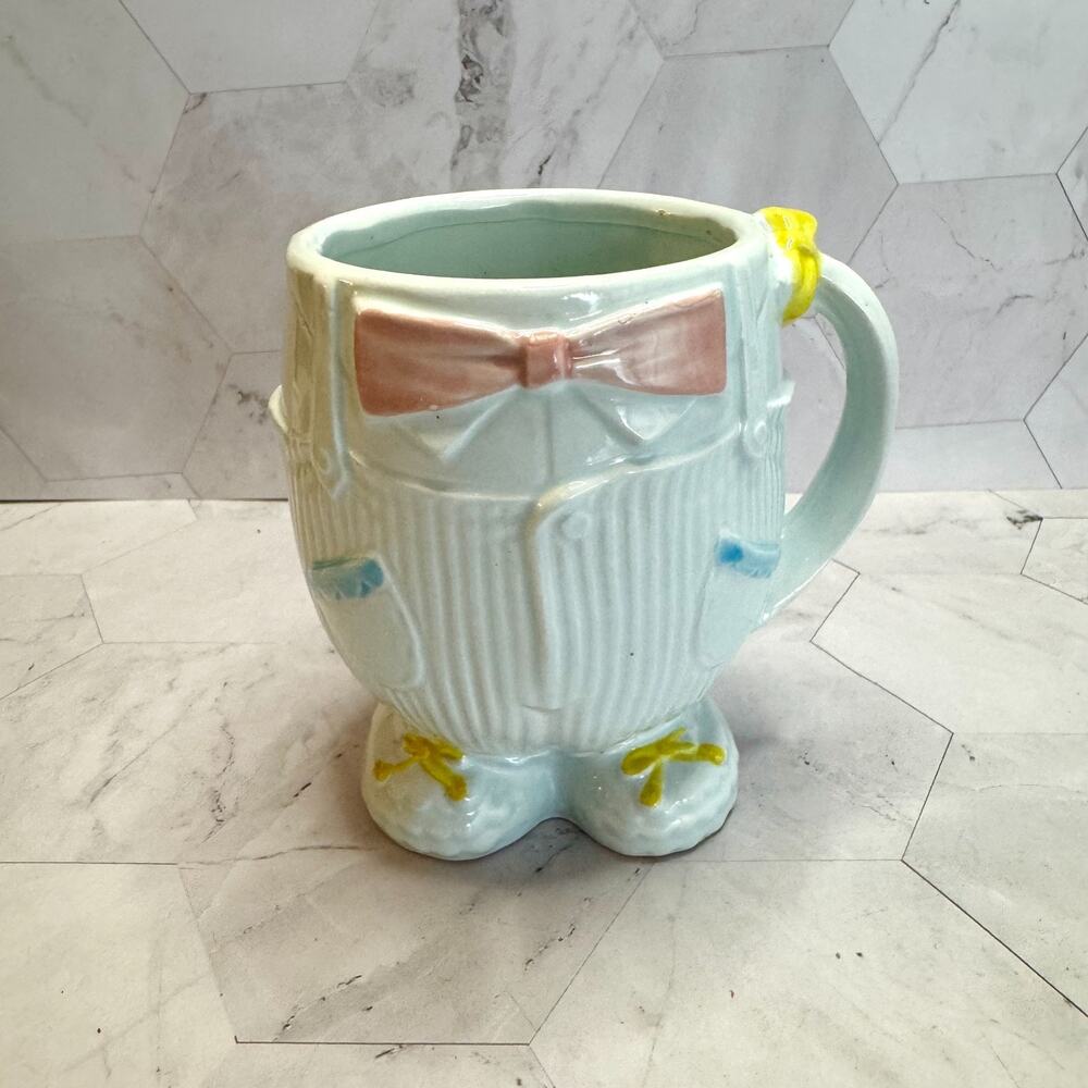 Vintage Relpo #6918 Blue Baby Blue Mug Planter Mid Century Modern Cup in EUC